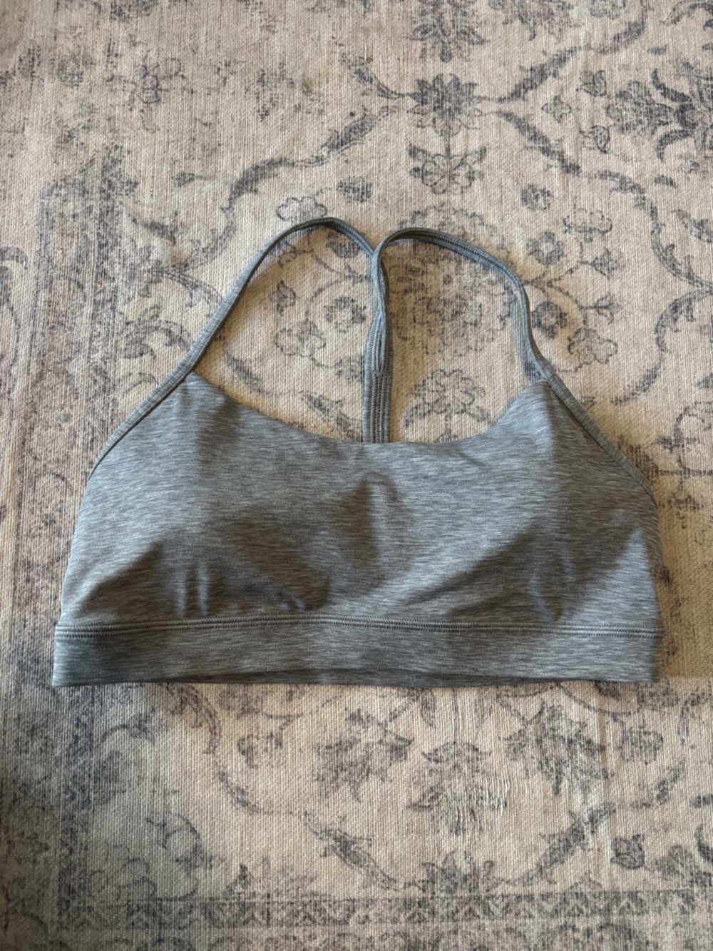 Lululemon Women’s Flow Y Bra - size 10 - heathered core medium grey